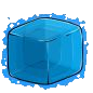 Blue ice block